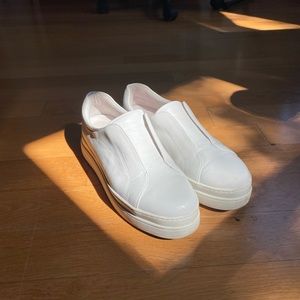 White J Slide Sneakers